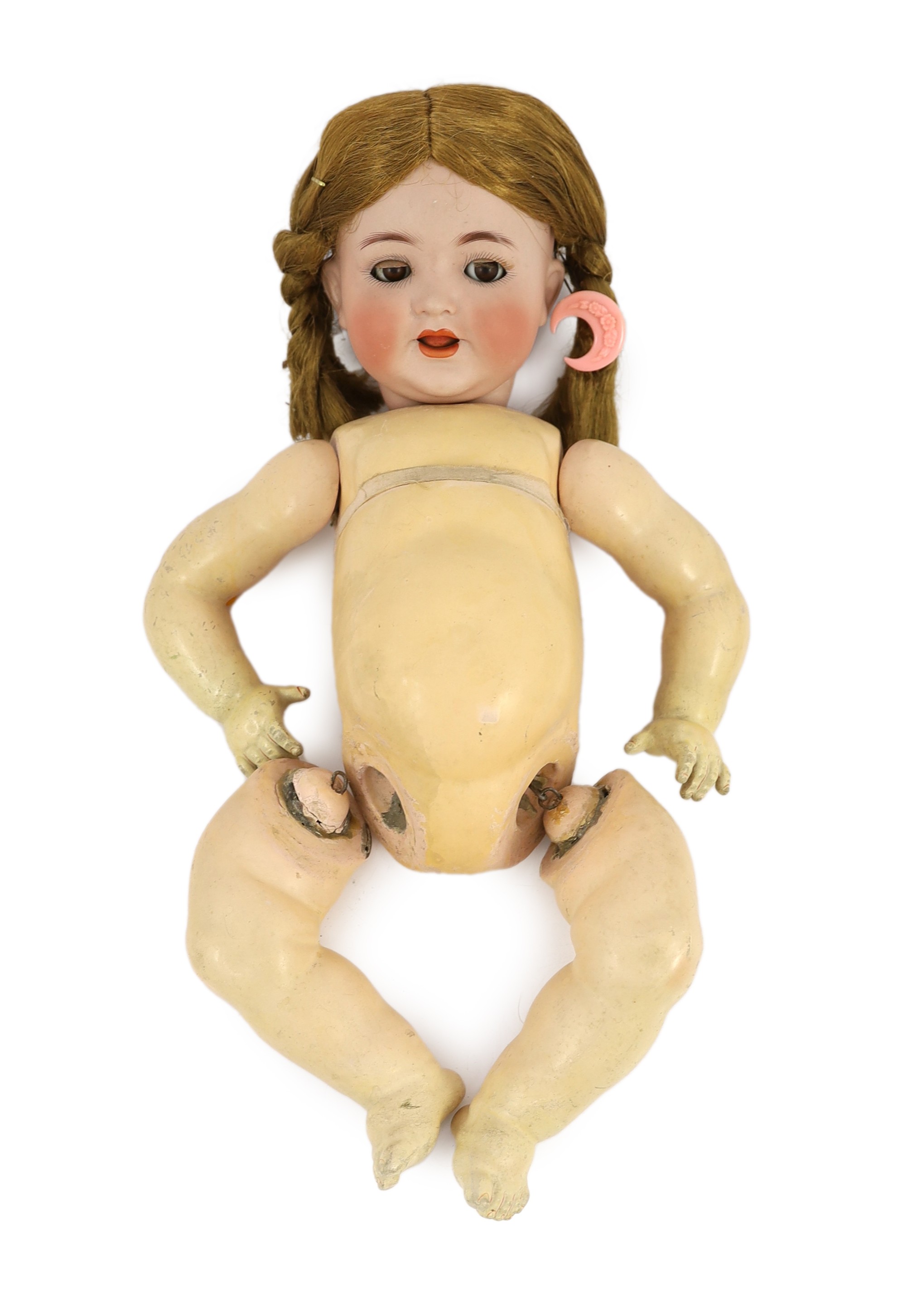 A Kammer & Reinhardt / Simon & Halbig bisque flirty eyed character doll, German, circa 1920, 18.5in.